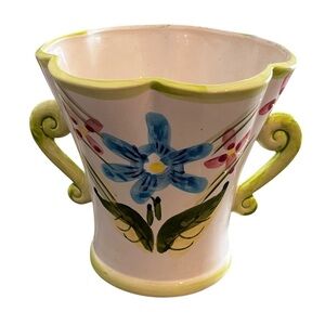Vintage Relpo Hand Painted Scalloped Urn Style Vase